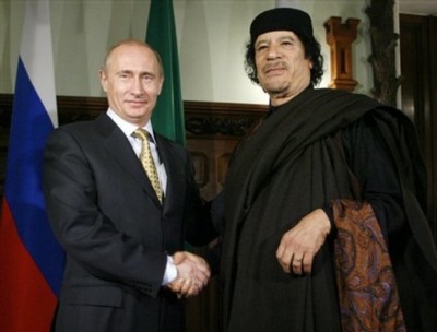 Муаммар Каддафи и В.В.Путин