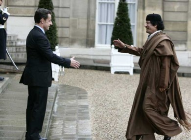 Муаммар Каддафи и Саркози