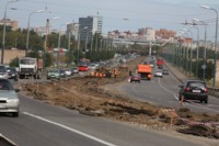 Казань 2010 г., ликвидация трамвайного маршрута на Лениской дамбе, 1000х608, 88Kb) 