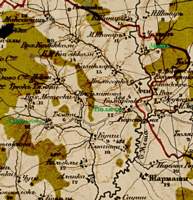 Села Уют и Большие Метески на карте Казанской губернии (700х726, 124Kb)